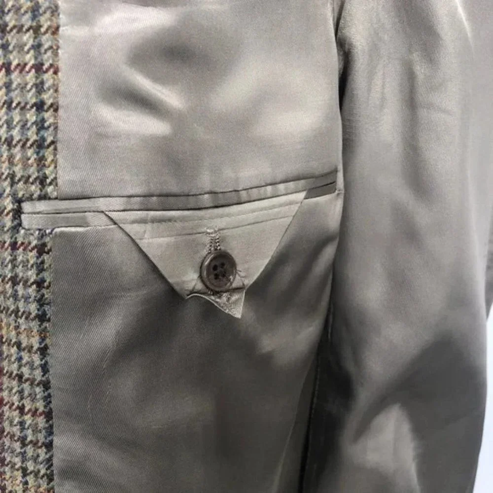 SOLD! Austin Reed Houndstooth Elbow Patch Blazer Size 43R - Picture 7 of 15